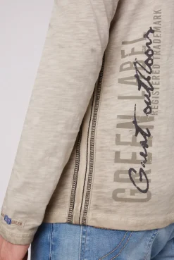 CAMP DAVID & SOCCX Longsleeve mit Tapes und Logo-Applikationen fossil brown fossilbrown New