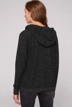 CAMP DAVID & SOCCX Offener Kurz-Cardigan mit Kapuze black melange blackmelange Sale