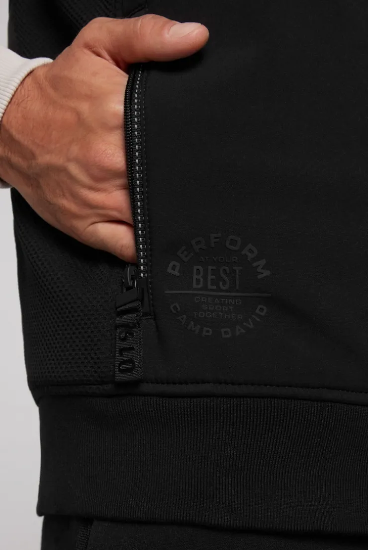 CAMP DAVID & SOCCX Outdoorweste im tonigen Materialmix black Clearance