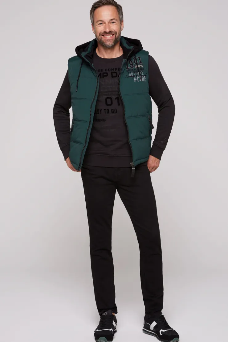 CAMP DAVID & SOCCX Outdoorweste mit abtrennbarer Sweatkapuze deep green deepgreen Shop