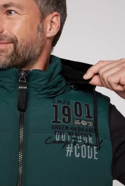 CAMP DAVID & SOCCX Outdoorweste mit abtrennbarer Sweatkapuze deep green deepgreen Shop