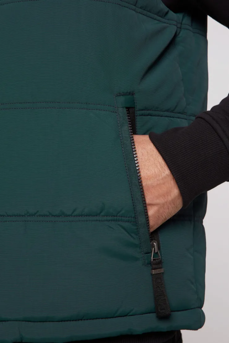 CAMP DAVID & SOCCX Outdoorweste mit abtrennbarer Sweatkapuze deep green deepgreen Shop