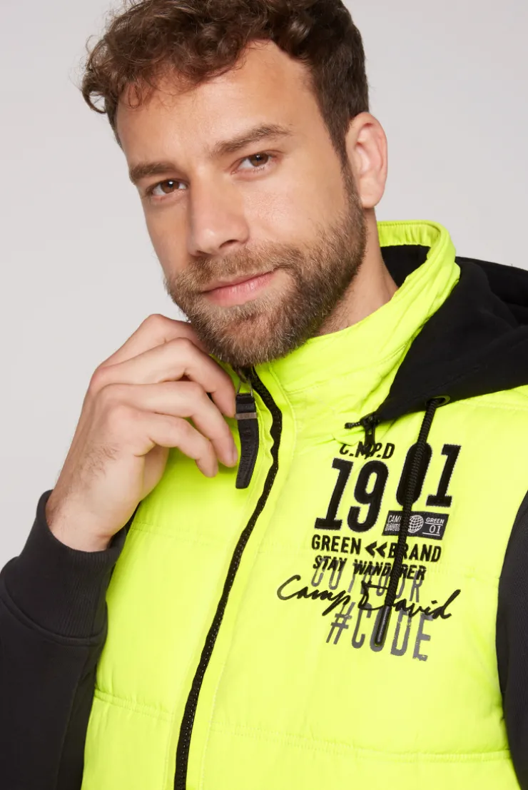 CAMP DAVID & SOCCX Outdoorweste mit abtrennbarer Sweatkapuze neon kiwi neonkiwi Fashion