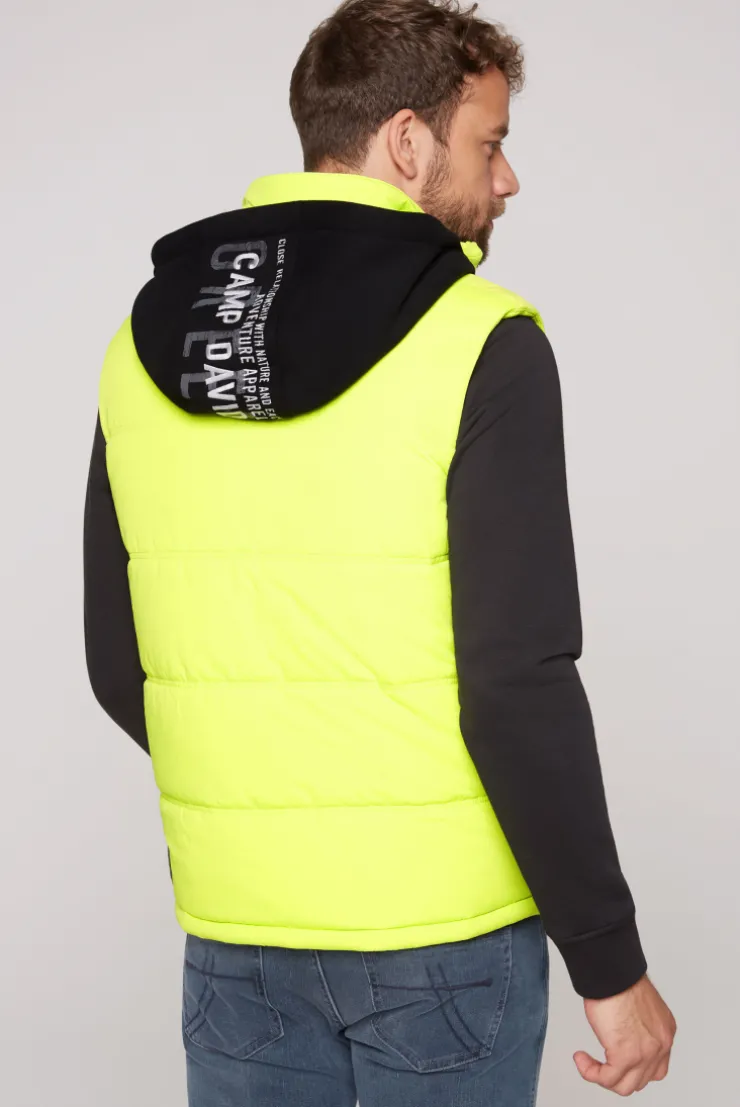 CAMP DAVID & SOCCX Outdoorweste mit abtrennbarer Sweatkapuze neon kiwi neonkiwi Fashion