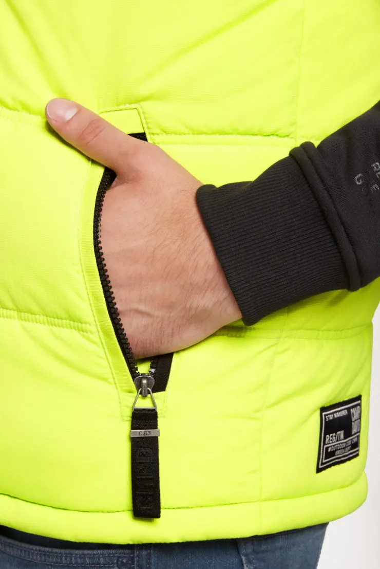 CAMP DAVID & SOCCX Outdoorweste mit abtrennbarer Sweatkapuze neon kiwi neonkiwi Fashion