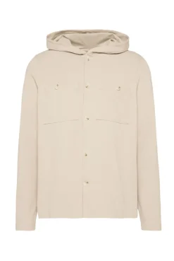CAMP DAVID & SOCCX Overshirt mit Kapuze und Brusttaschen cappuccino Outlet