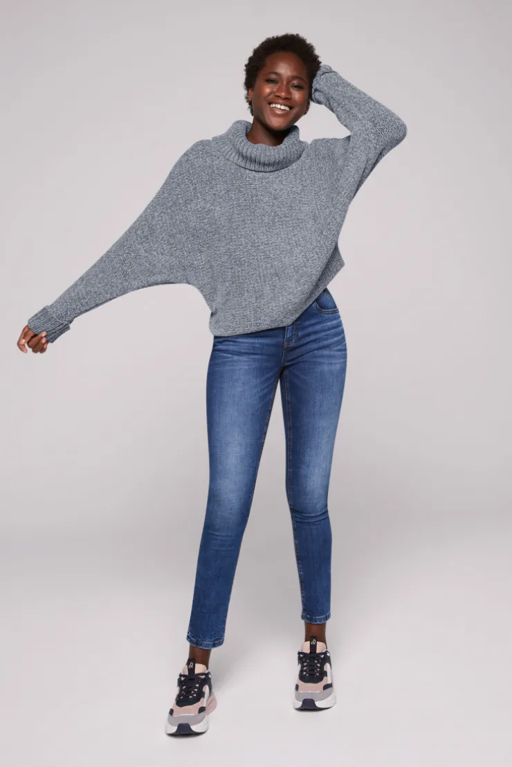 CAMP DAVID & SOCCX Oversized Rollkragenpullover aus Chenille cold grey coldgrey Clearance