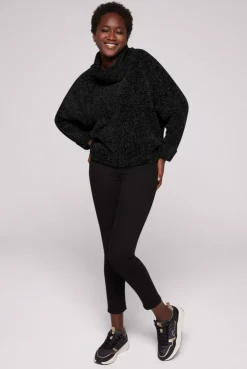 CAMP DAVID & SOCCX Oversized Rollkragenpullover aus Chenille black Clearance
