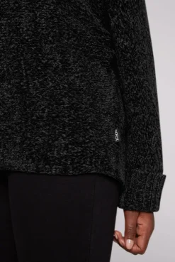 CAMP DAVID & SOCCX Oversized Rollkragenpullover aus Chenille black Clearance