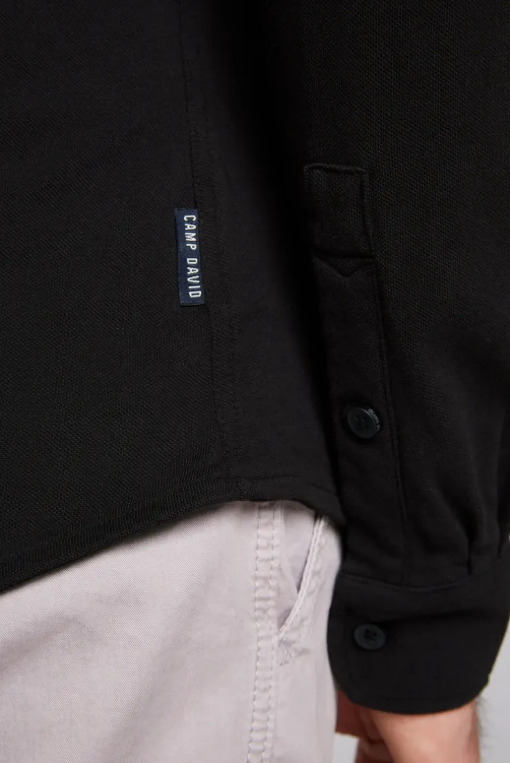 CAMP DAVID & SOCCX Oxford Langarmhemd black Cheap