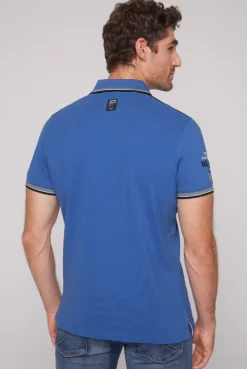 CAMP DAVID & SOCCX Pikee-Polo mit Label-Applikationen strong blue strongblue Online