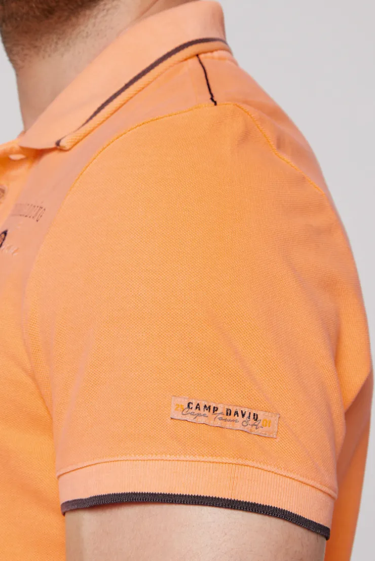 CAMP DAVID & SOCCX Pikee-Polo mit Logo-Applikationen sunrise orange sunriseorange Shop