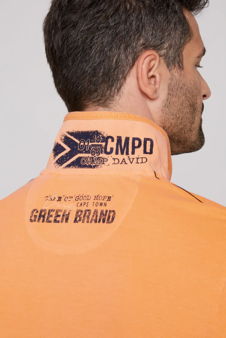 CAMP DAVID & SOCCX Pikee-Polo mit Logo-Applikationen sunrise orange sunriseorange Shop