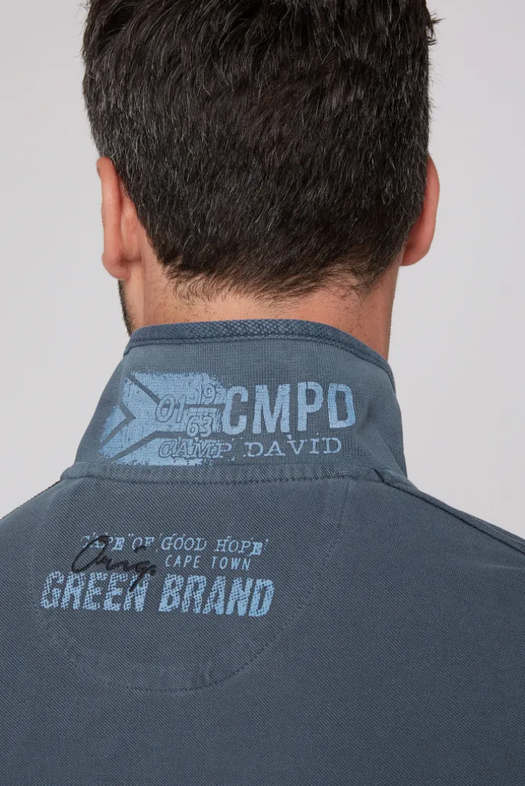 CAMP DAVID & SOCCX Pikee-Polo mit Logo-Applikationen blue navy bluenavy Outlet