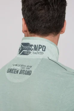 CAMP DAVID & SOCCX Pikee-Polo mit Logo-Applikationen teal Hot