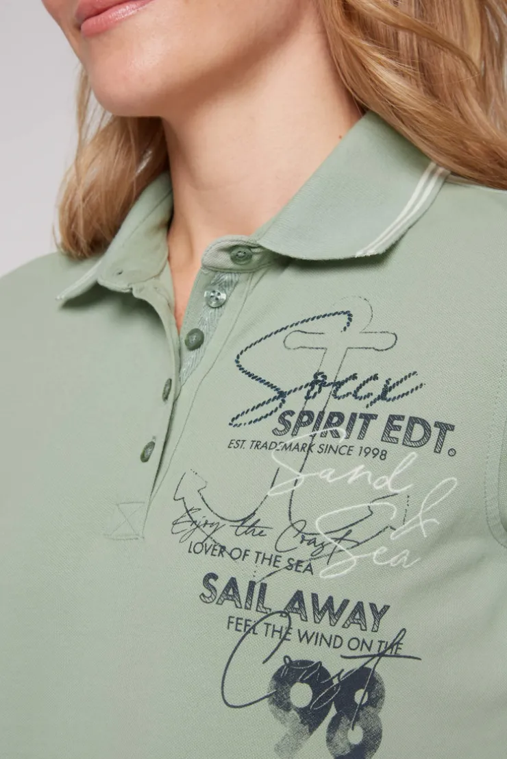 CAMP DAVID & SOCCX Pikee-Polo mit Rücken-Artwork muted aqua mutedaqua New