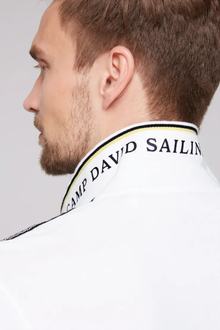 CAMP DAVID & SOCCX Pikee-Polo mit Tipping-Effekten opticwhite Clearance