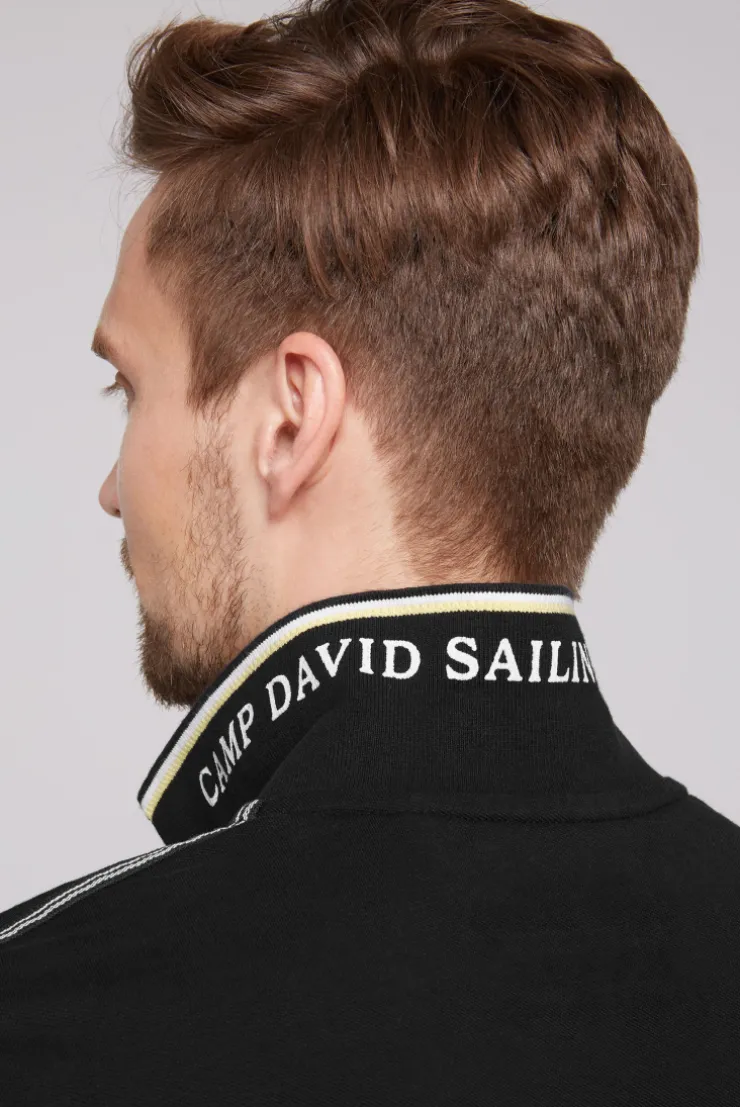 CAMP DAVID & SOCCX Pikee-Polo mit Tipping-Effekten black Outlet