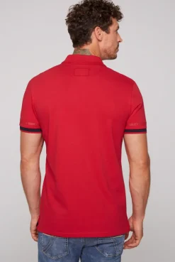 CAMP DAVID & SOCCX Pikee-Polo mit tonigem Rubber Artwork flight red flightred New