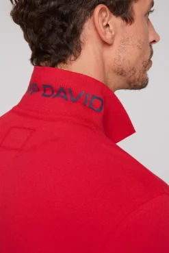 CAMP DAVID & SOCCX Pikee-Polo mit tonigem Rubber Artwork flight red flightred New
