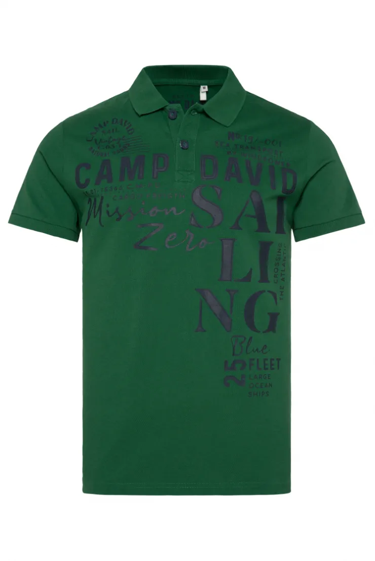 CAMP DAVID & SOCCX Pikee-Poloshirt mit Sailing Print raw green rawgreen Online