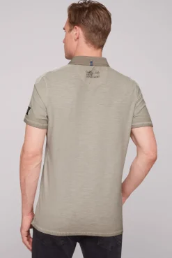 CAMP DAVID & SOCCX Polo mit Schultertapes und Logo Artwork fossil brown fossilbrown Sale