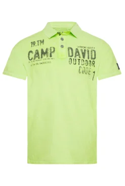 CAMP DAVID & SOCCX Polo mit Schultertapes und Logo Artwork poison ivy poisonivy Cheap