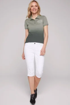 CAMP DAVID & SOCCX Poloshirt Dip Dye mit Rücken-Artwork sage green sagegreen Cheap
