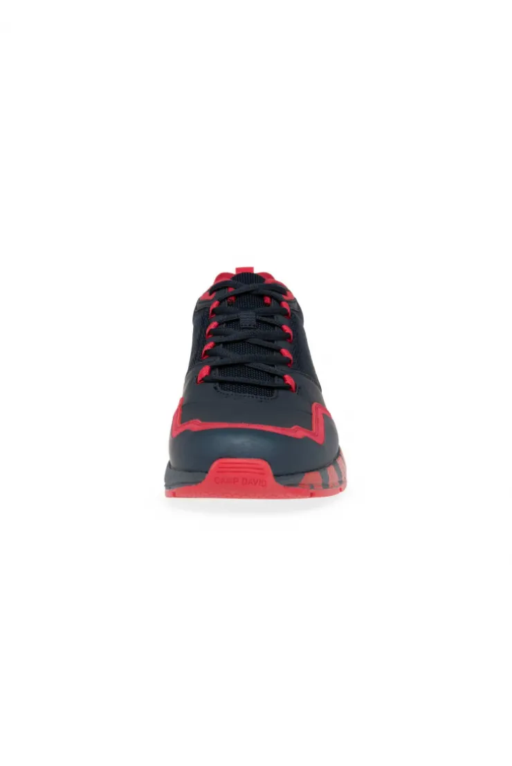 CAMP DAVID & SOCCX Power Sneaker im Materialmix mit XL-Logo navy / red Cheap