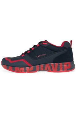 CAMP DAVID & SOCCX Power Sneaker im Materialmix mit XL-Logo navy / red Cheap