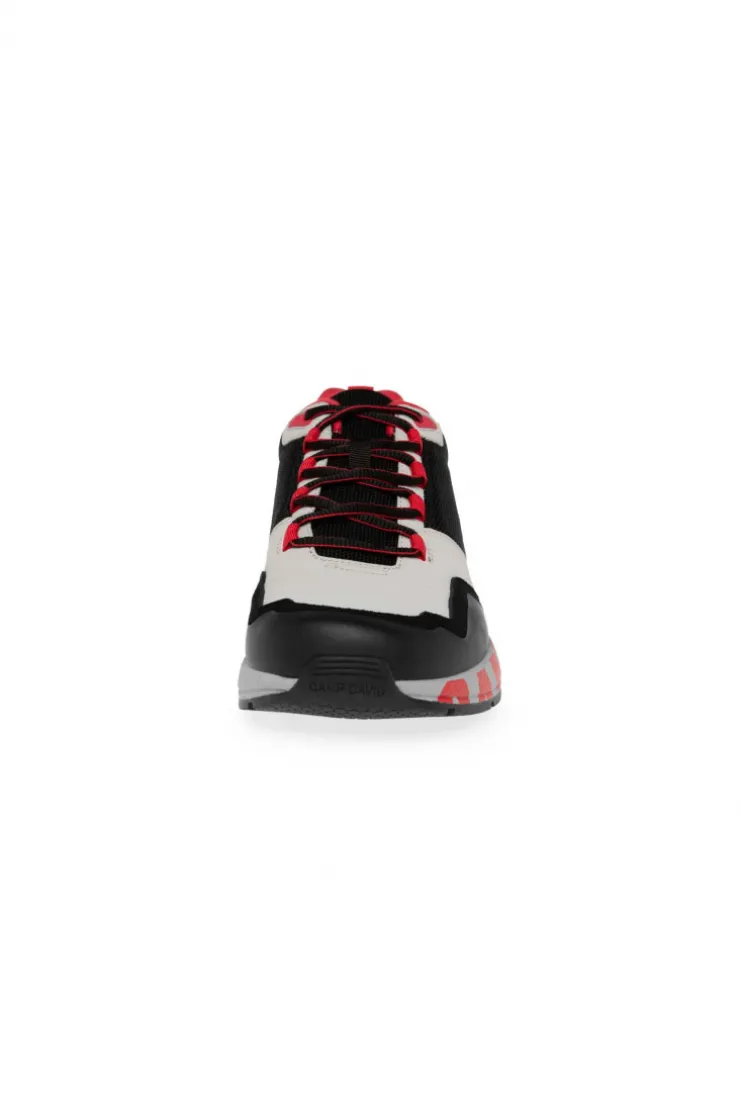 CAMP DAVID & SOCCX Power Sneaker im Materialmix mit XL-Logo black Sale
