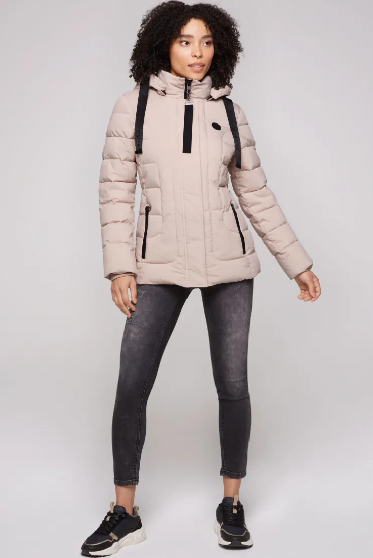 CAMP DAVID & SOCCX Puffer-Jacke mit abtrennbarer Kapuze light beige lightbeige Fashion
