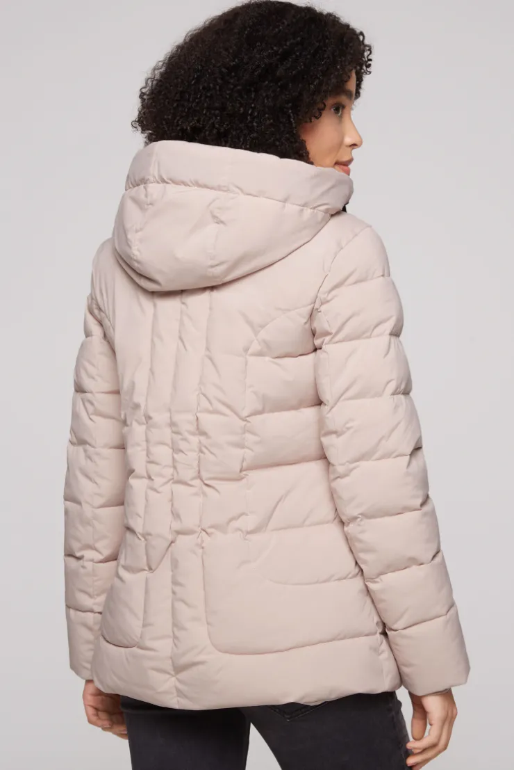 CAMP DAVID & SOCCX Puffer-Jacke mit abtrennbarer Kapuze light beige lightbeige Fashion