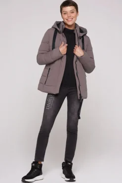 CAMP DAVID & SOCCX Puffer-Jacke mit abtrennbarer Kapuze brown Sale