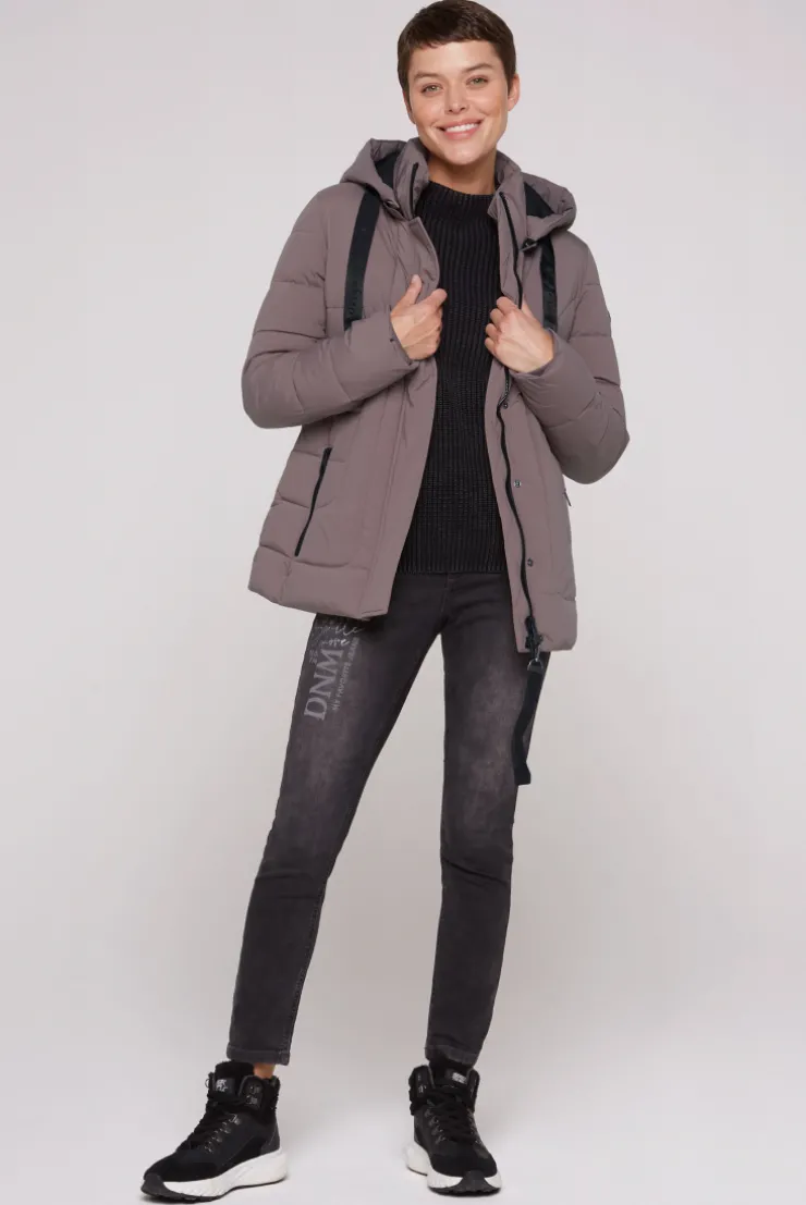 CAMP DAVID & SOCCX Puffer-Jacke mit abtrennbarer Kapuze brown Sale