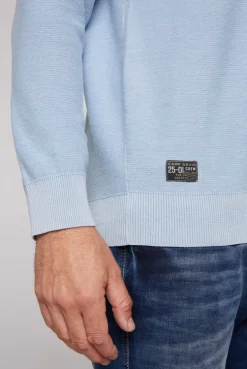 CAMP DAVID & SOCCX Pullover Linksstrick mit Used Look summer blue summerblue Hot