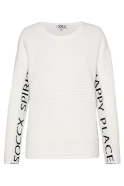 CAMP DAVID & SOCCX Pullover mit Intarsia-Logo ivory Clearance
