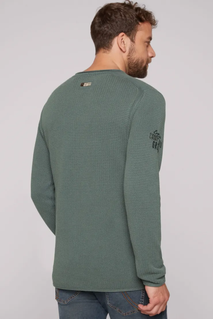CAMP DAVID & SOCCX Pullover mit V-Ausschnitt und Artworks deep forest deepforest Best