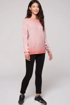 CAMP DAVID & SOCCX Pullover Oil Dyed mit Intarsia-Logo pure coral purecoral Online