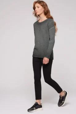 CAMP DAVID & SOCCX Pullover Oil Dyed mit Intarsia-Logo black Sale