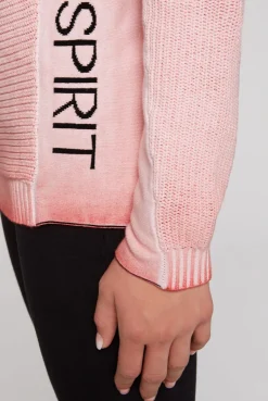 CAMP DAVID & SOCCX Pullover Oil Dyed mit Rollkragen und Intarsia-Logo pure coral purecoral Hot