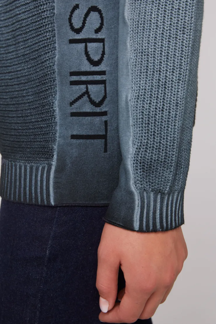CAMP DAVID & SOCCX Pullover Oil Dyed mit Rollkragen und Intarsia-Logo blue navy bluenavy Discount