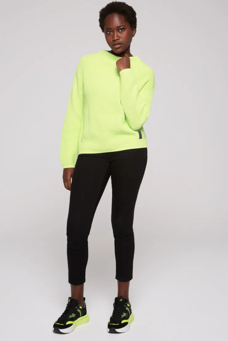 CAMP DAVID & SOCCX Rippstrickpullover Stone Washed yellow lime yellowlime Best Sale