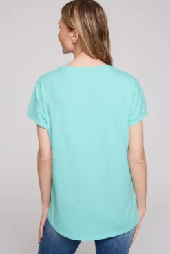 CAMP DAVID & SOCCX Ärmelloses Shirt mit Folienprint flash aqua flashaqua Shop