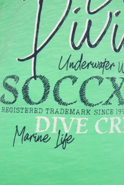 CAMP DAVID & SOCCX Ärmelloses Shirt mit V-Ausschnitt und Artwork regatta green regattagreen Store