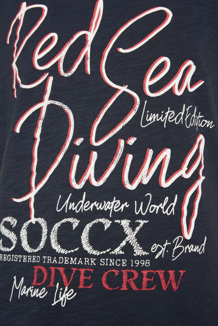 CAMP DAVID & SOCCX Ärmelloses Shirt mit V-Ausschnitt und Artwork classic navy classicnavy New