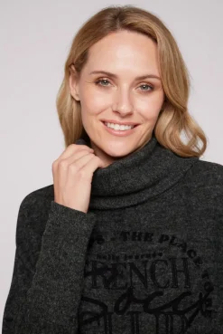 CAMP DAVID & SOCCX Rollkragenpullover mit Fledermausärmeln black melange blackmelange Flash Sale