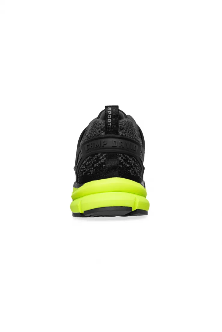 CAMP DAVID & SOCCX Running Sneaker mit Knit-Design und Rubber Logo black Discount