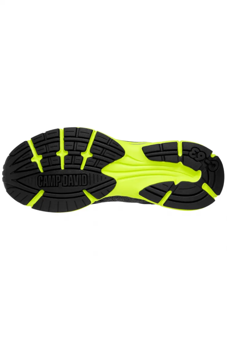 CAMP DAVID & SOCCX Running Sneaker mit Knit-Design und Rubber Logo black Discount
