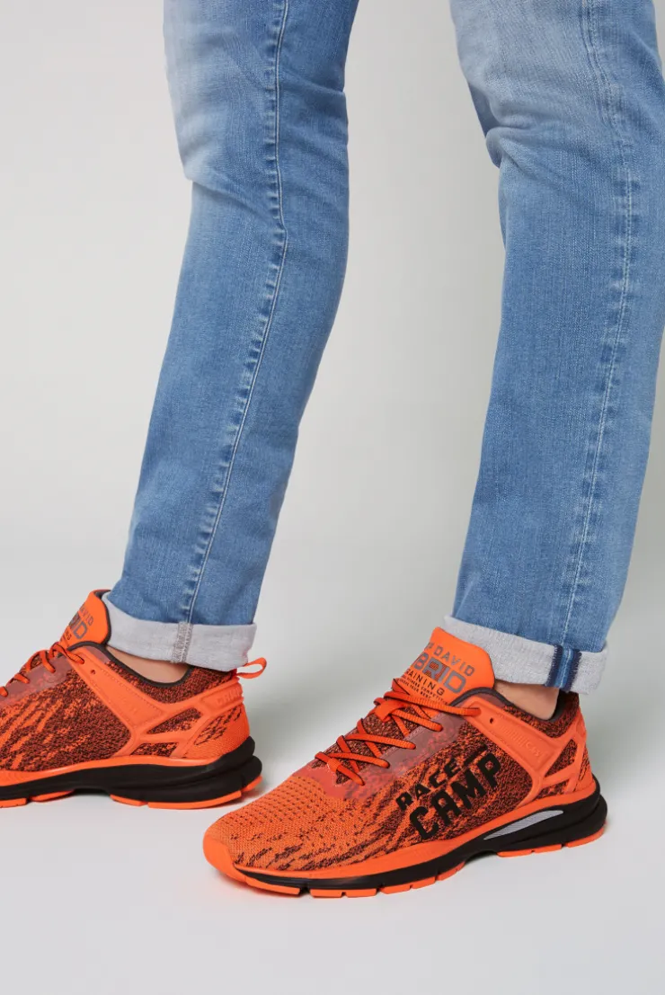 CAMP DAVID & SOCCX Running Sneaker mit Knit-Design und Rubber Logo signal orange signalorange Cheap